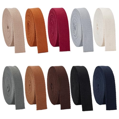 PH PandaHall 45.7m Baumwolle Gurtband 10 Farben Gurtband Riemen 20mm breit Nähen Twill Ribbon Tasche Griffe Webbing Strap für Tote Taschen Handtasche Riemen Nähen Tuch DIY Handwerk Geschenkverpackung PH PandaHall 45.7m Baumwolle Gurtband 10 Farben Gurtband Riemen 20mm breit Nähen Twill Ribbon Tasche Griffe Webbing Strap für Tote Taschen Handtasche Riemen Nähen Tuch DIY Handwerk Geschenkverpackung von PH PandaHall