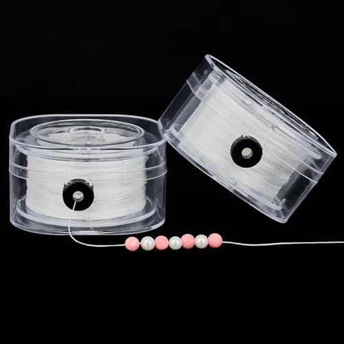 PH PandaHall 450m Perlengarn 0,2 mm weißer Armbandfaden Schnur nähen Perlenschnur für Seed Beads Perlen Armband Halskette Schmuckherstellung Perlen Weben Nähen Crafting, 2 Rollen PH PandaHall 450m Perlengarn 0,2 mm weißer Armbandfaden Schnur nähen Perlenschnur für Seed Beads Perlen Armband Halskette Schmuckherstellung Perlen Weben Nähen Crafting, 2 Rollen von PH PandaHall