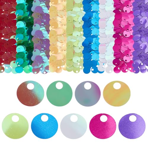 PH PandaHall 450pcs 20mm große Pailletten 9 Farben Flach Runde Pailletten Pailletten Schillernde Pailletten Kreis Dots Lose Pailletten für Kunsthandwerk Kunstschmuck Nähen Stickerei PH PandaHall 450pcs 20mm große Pailletten 9 Farben Flach Runde Pailletten Pailletten Schillernde Pailletten Kreis Dots Lose Pailletten für Kunsthandwerk Kunstschmuck Nähen Stickerei von PH PandaHall