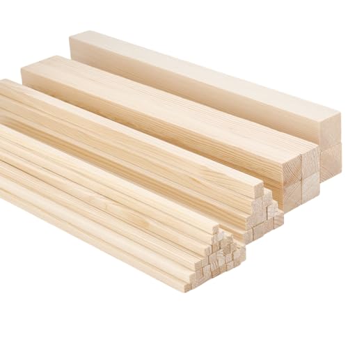 PH PandaHall 46 Stück 4 Größen Holz Vierkantdübelstangen Holzstreifen Massivholz 30cm Holzlatten Für Handwerk Holzbearbeitung Kunst Heimdekoration Modellbau PH PandaHall 46 Stück 4 Größen Holz Vierkantdübelstangen Holzstreifen Massivholz 30cm Holzlatten Für Handwerk Holzbearbeitung Kunst Heimdekoration Modellbau von PH PandaHall
