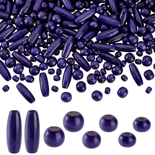 PH PandaHall 480 Stück 4 Stile Gefärbte Naturholzperlen Dunkelviolette Holzperlen Abstandsperlen Für Kleidung Armbänder Geldbörsen Makramee Oval Und Rund PH PandaHall 480 Stück 4 Stile Gefärbte Naturholzperlen Dunkelviolette Holzperlen Abstandsperlen Für Kleidung Armbänder Geldbörsen Makramee Oval Und Rund von PH PandaHall
