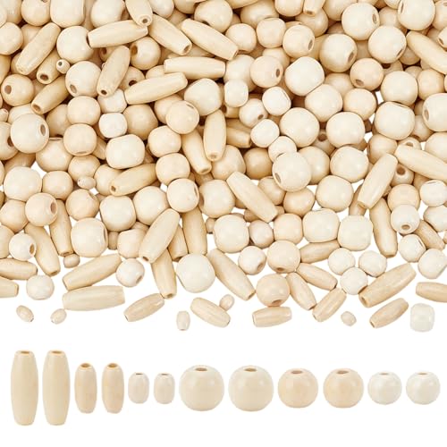 PH PandaHall 480 Stück Runde Ovale Holzperlen Natürlich Gefärbte Holzperlen 6 Größen Unvollendete Holzfass Abstandsperle Zur Schmuckherstellung Handgefertigt 6~23mm PH PandaHall 480 Stück Runde Ovale Holzperlen Natürlich Gefärbte Holzperlen 6 Größen Unvollendete Holzfass Abstandsperle Zur Schmuckherstellung Handgefertigt 6~23mm von PH PandaHall