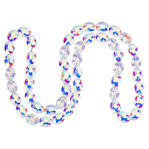 PH PandaHall 50 Stück 16x12x6mm Klare Facettierte Glasperlen Strang ab Farbig Plattiert Flache Ovale Kristallperlen Für Die Herstellung von Armbändern Schmuck Taschendekoration 1 Strang PH PandaHall 50 Stück 16x12x6mm Klare Facettierte Glasperlen Strang ab Farbig Plattiert Flache Ovale Kristallperlen Für Die Herstellung von Armbändern Schmuck Taschendekoration 1 Strang von PH PandaHall