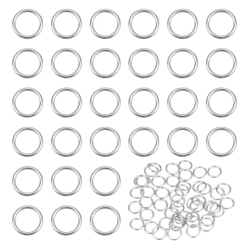 PH PandaHall 50 Stück 925 Sterling Silber Geschlossene Biegeringe 4mm O Ringe Gelöteter Biegering 26 Gauge Runder Ring Für DIY Armbänder Und Halsketten Platin Farbe von PH PandaHall