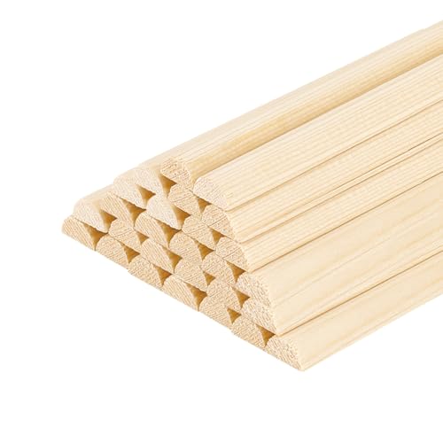 PH PandaHall 50 Stück Gespaltene Holzdübelstangen 32 x 1.3cm Halbholzdübel Holzhandwerksstäbe Dübelstangen Für DIY Mini Puppenhausprojekte PH PandaHall 50 Stück Gespaltene Holzdübelstangen 32 x 1.3cm Halbholzdübel Holzhandwerksstäbe Dübelstangen Für DIY Mini Puppenhausprojekte von PH PandaHall