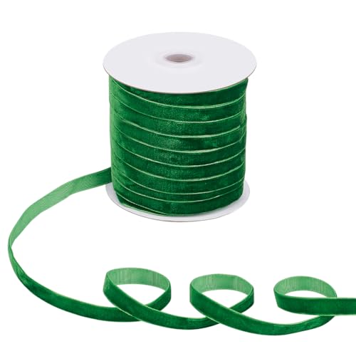 PH PandaHall 50 Yards Grünes Samtband 3/8 Zoll Geschenkband Einseitiges Band Satinband Für Die Herstellung von Schleifen Weihnachtshochzeits Und Partydekoration PH PandaHall 50 Yards Grünes Samtband 3/8 Zoll Geschenkband Einseitiges Band Satinband Für Die Herstellung von Schleifen Weihnachtshochzeits Und Partydekoration von PH PandaHall