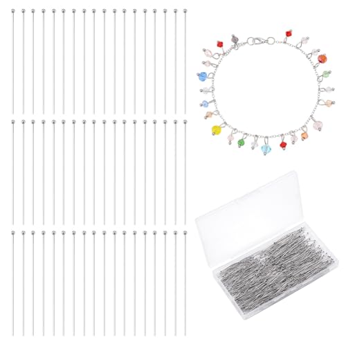 PH PandaHall 500 Stück 50mm 304 Edelstahl Kugelkopfstifte 0.7mm Schmuck Kopf Pins Für Ohrring Anhänger Armband Halskette DIY Handwerk Kopf: 2mm PH PandaHall 500 Stück 50mm 304 Edelstahl Kugelkopfstifte 0.7mm Schmuck Kopf Pins Für Ohrring Anhänger Armband Halskette DIY Handwerk Kopf: 2mm von PH PandaHall
