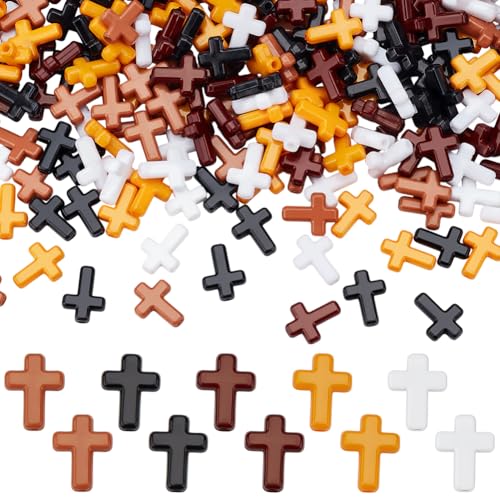 PH PandaHall 500 Stück Kreuzperlen in 5 Farben, kleine Kreuze für Armbänder, Acryl-Kreuzanhänger, lose Abstandshalter, Weihnachtsperlen für Rosenkranz, Armband, Halskette, Ohrringe, Schmuckherstellung PH PandaHall 500 Stück Kreuzperlen in 5 Farben, kleine Kreuze für Armbänder, Acryl-Kreuzanhänger, lose Abstandshalter, Weihnachtsperlen für Rosenkranz, Armband, Halskette, Ohrringe, Schmuckherstellung von PH PandaHall