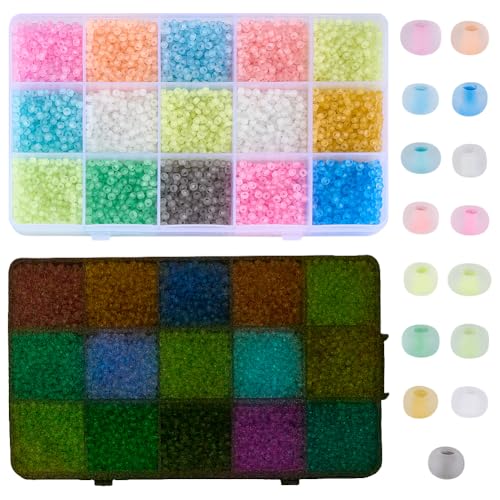 PH PandaHall 5000 Stück im Dunkeln leuchtende Perlen, 15 Farben, 3 mm, leuchtende Glas-Rocailles, UV-Perlen, rund, mattiert, Abstandshalter für Freundschaftsarmbänder, Halsketten, Ohrringe, Basteln PH PandaHall 5000 Stück im Dunkeln leuchtende Perlen, 15 Farben, 3 mm, leuchtende Glas-Rocailles, UV-Perlen, rund, mattiert, Abstandshalter für Freundschaftsarmbänder, Halsketten, Ohrringe, Basteln von PH PandaHall