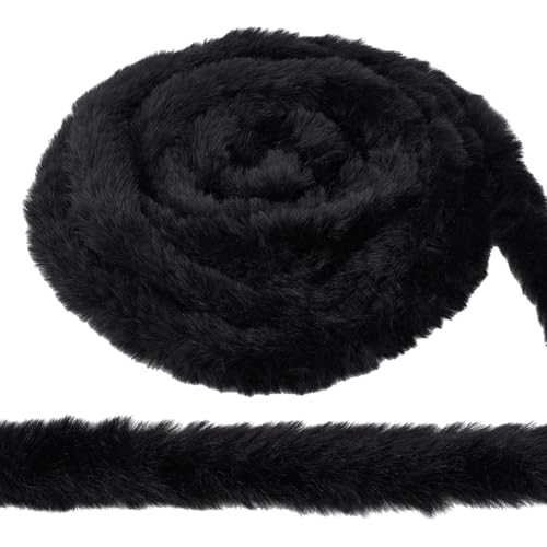 PH PandaHall 5m Schwarzes Faux Fell Bordur 5cm Breites Woll Flauschiges Band Plüsch Kunsthandwerk Bordur Pelziges Nähbordur Halloween Dekorativesbordur für DIY-Kunsthandwerk Kleidungsdekoration PH PandaHall 5m Schwarzes Faux Fell Bordur 5cm Breites Woll Flauschiges Band Plüsch Kunsthandwerk Bordur Pelziges Nähbordur Halloween Dekorativesbordur für DIY-Kunsthandwerk Kleidungsdekoration von PH PandaHall