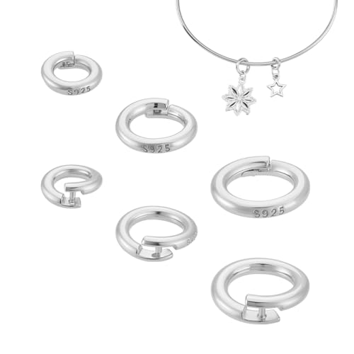 PH PandaHall 6 Stück 925 Biegeringe Aus Sterlingsilber 6mm 8mm 10mm Außendurchmesser O Ring Verbinder Kreisförmiger Verbindungsring Sicherer Crimpverschluss Geteilte Verbinder Für Halsketten Silber PH PandaHall 6 Stück 925 Biegeringe Aus Sterlingsilber 6mm 8mm 10mm Außendurchmesser O Ring Verbinder Kreisförmiger Verbindungsring Sicherer Crimpverschluss Geteilte Verbinder Für Halsketten Silber von PH PandaHall
