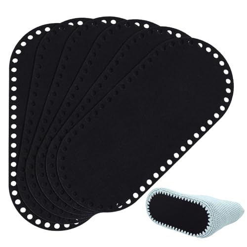 PH PandaHall 6 Stück Schwarz Häkeltasche Boden Basis Oval Filz Taschenböden mit Löchern 22x10cm Stricktaschenboden Handtaschenboden Einlegebrett Mit Löchern Für DIY Tasche PH PandaHall 6 Stück Schwarz Häkeltasche Boden Basis Oval Filz Taschenböden mit Löchern 22x10cm Stricktaschenboden Handtaschenboden Einlegebrett Mit Löchern Für DIY Tasche von PH PandaHall