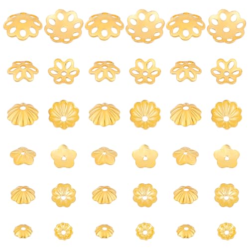 PH PandaHall 60 Stück 925 Perlenkappen Aus Sterlingsilber 6 Stile Gold Blumenperlen Endkappen Tibetische Spacer Perlenkappen Filigrane Endanhänger Kappen Zur Schmuckherstellung PH PandaHall 60 Stück 925 Perlenkappen Aus Sterlingsilber 6 Stile Gold Blumenperlen Endkappen Tibetische Spacer Perlenkappen Filigrane Endanhänger Kappen Zur Schmuckherstellung von PH PandaHall