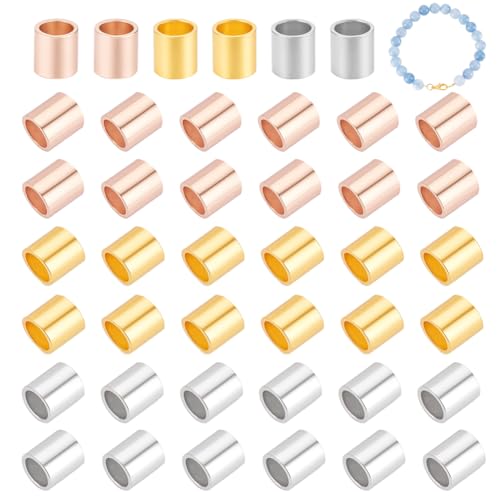 PH PandaHall 60 Stück 925 Quetschperlen Aus Sterlingsilber 3 Farben Tube Spacer Perlen 2x2mm Enden von Strings Spalte Stopper Für DIY Schmuck Machen Loch 1.6mm PH PandaHall 60 Stück 925 Quetschperlen Aus Sterlingsilber 3 Farben Tube Spacer Perlen 2x2mm Enden von Strings Spalte Stopper Für DIY Schmuck Machen Loch 1.6mm von PH PandaHall