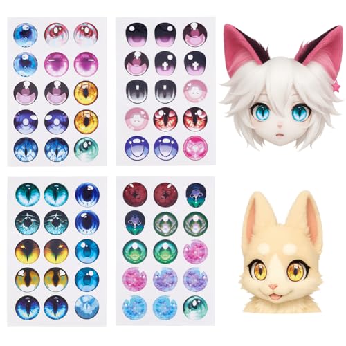 PH PandaHall 60 Stück Augenaufkleber 2 Zoll Selbstklebende PVC Augen Kostümaugen Für DIY Puppenplüschtieraugen Furries Cosplay Skulpturen 4 Blatt/Set PH PandaHall 60 Stück Augenaufkleber 2 Zoll Selbstklebende PVC Augen Kostümaugen Für DIY Puppenplüschtieraugen Furries Cosplay Skulpturen 4 Blatt/Set von PH PandaHall