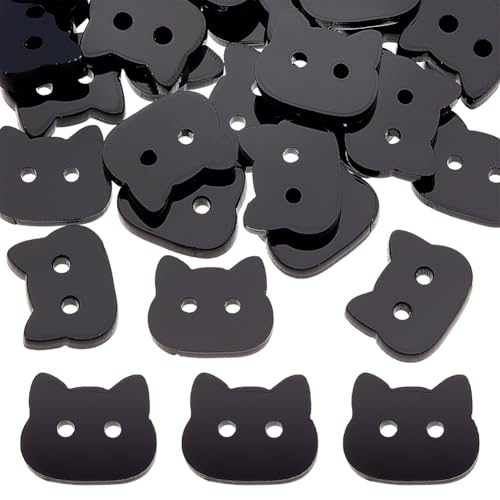 PH PandaHall 60 Stück Katzenkopf-Knöpfe, schwarze Katzenform, Acryl-Knöpfe, 2 Löcher, kleine Näh-Ersatzknöpfe, flache Rückseite, dekorative Bastelknöpfe zum Nähen, Dekorationen, DIY, Kleidung, Basteln PH PandaHall 60 Stück Katzenkopf-Knöpfe, schwarze Katzenform, Acryl-Knöpfe, 2 Löcher, kleine Näh-Ersatzknöpfe, flache Rückseite, dekorative Bastelknöpfe zum Nähen, Dekorationen, DIY, Kleidung, Basteln von PH PandaHall