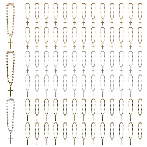 PH PandaHall 60 Stück Kreuz-Anhänger mit Kugelkette, 3 Farben, antikes Kreuz, Kruzifix-Charms, Mini-Kreuzanhänger, hängende Kreuzperlen für Schmuckherstellung, Halskette, Armband, Choker PH PandaHall 60 Stück Kreuz-Anhänger mit Kugelkette, 3 Farben, antikes Kreuz, Kruzifix-Charms, Mini-Kreuzanhänger, hängende Kreuzperlen für Schmuckherstellung, Halskette, Armband, Choker von PH PandaHall