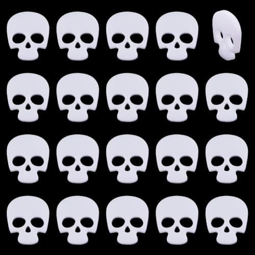 PH PandaHall 60 Stück Weiße Knöpfe in Totenkopfform Flache dekorative Bastelknöpfe 2 Löcher Acrylknöpfe mit Totenkopfmotiv Nähknöpfe zum Nähen von Dekorationen, DIY-Kleidung, Basteln, 2,3 x 2 cm PH PandaHall 60 Stück Weiße Knöpfe in Totenkopfform Flache dekorative Bastelknöpfe 2 Löcher Acrylknöpfe mit Totenkopfmotiv Nähknöpfe zum Nähen von Dekorationen, DIY-Kleidung, Basteln, 2,3 x 2 cm von PH PandaHall