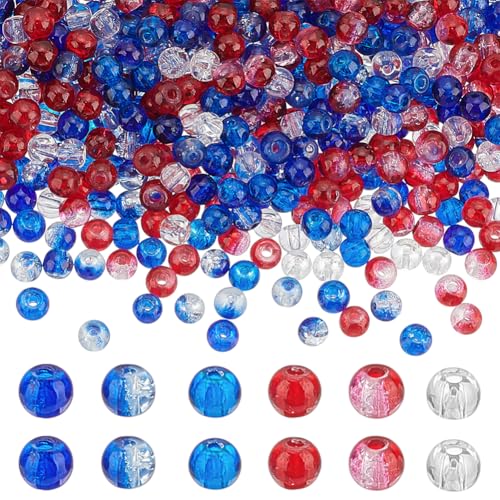PH PandaHall 600pcs 4mm Glasperlen für Armband, 6 Styles Rot Weiß Blau Kristall Perlen Kleine Crackle lose Perlen Patriotische Perlen für Independence Day Perlen Baseball Halskette Schmuck machen PH PandaHall 600pcs 4mm Glasperlen für Armband, 6 Styles Rot Weiß Blau Kristall Perlen Kleine Crackle lose Perlen Patriotische Perlen für Independence Day Perlen Baseball Halskette Schmuck machen von PH PandaHall