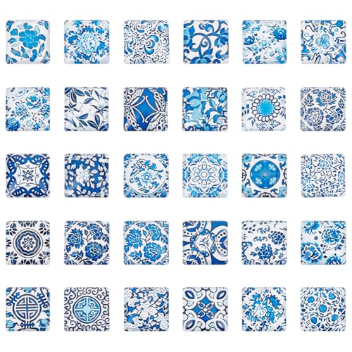 PH PandaHall 60pcs Glas Cabochons 30 Styles 25mm Mosaik gedruckt Cabochons Quadratische Glas Cabochons Flatback Kuppel Cabochons Blumen-Mosaik-Kacheln für Foto Cameo Anhänger Schmuck machen DIY Crafts PH PandaHall 60pcs Glas Cabochons 30 Styles 25mm Mosaik gedruckt Cabochons Quadratische Glas Cabochons Flatback Kuppel Cabochons Blumen-Mosaik-Kacheln für Foto Cameo Anhänger Schmuck machen DIY Crafts von PH PandaHall