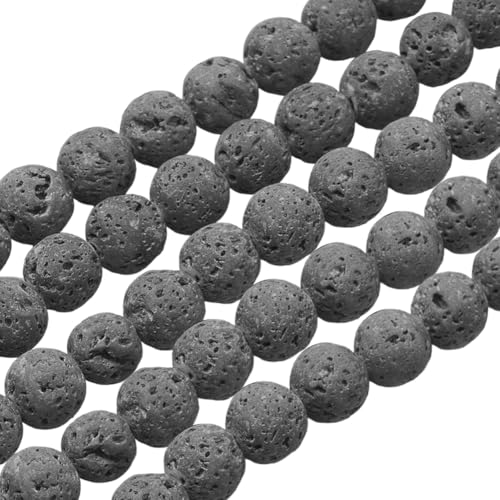 PH PandaHall 620 Stück 6 mm natürliche graue Lava-Perlen, ungefärbte Chakra-Perlen, runde Edelsteine, lose Perlen, Energieheilungsperlen für die Schmuckherstellung PH PandaHall 620 Stück 6 mm natürliche graue Lava-Perlen, ungefärbte Chakra-Perlen, runde Edelsteine, lose Perlen, Energieheilungsperlen für die Schmuckherstellung von PH PandaHall