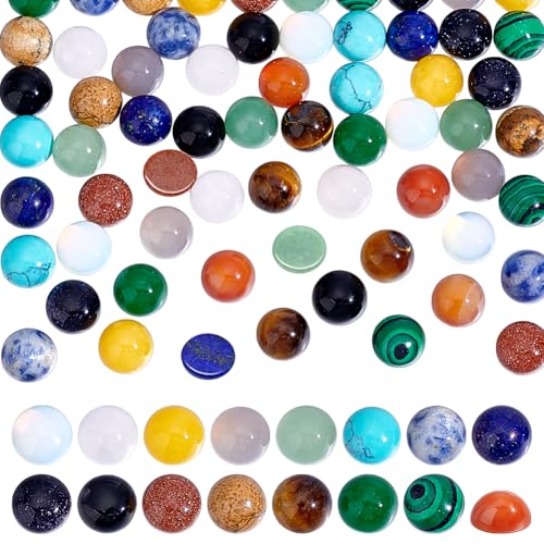 PH PandaHall 64 Stück Edelstein Cabochons 16 Stile Halbrunde Cabochons 8mm Quarzkristall Fliesen Cabochons Natürlicher Synthetischer Stein Edelstein Cabochons Für Die Herstellung von Armbändern PH PandaHall 64 Stück Edelstein Cabochons 16 Stile Halbrunde Cabochons 8mm Quarzkristall Fliesen Cabochons Natürlicher Synthetischer Stein Edelstein Cabochons Für Die Herstellung von Armbändern von PH PandaHall