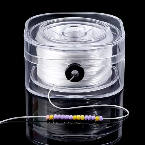 PH PandaHall 65 Yards Dehnbare Schnur 1mm Flacher Elastischer Faden Weiß Dehnbare Armbandschnüre Kordel Mit Organisationshülle Für Armband Halskette Schmuck PH PandaHall 65 Yards Dehnbare Schnur 1mm Flacher Elastischer Faden Weiß Dehnbare Armbandschnüre Kordel Mit Organisationshülle Für Armband Halskette Schmuck von PH PandaHall