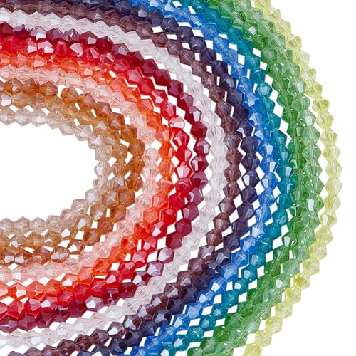 PH PandaHall 675 Stück 15 Farben Facettierte Glasperlen 6mm Doppelkegel Kristallperlen Klare Geschliffene Perlen Abstandshalter Für Armbänder Halsketten Schmuckherstellung DIY Handwerk PH PandaHall 675 Stück 15 Farben Facettierte Glasperlen 6mm Doppelkegel Kristallperlen Klare Geschliffene Perlen Abstandshalter Für Armbänder Halsketten Schmuckherstellung DIY Handwerk von PH PandaHall
