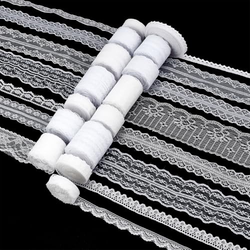 PH PandaHall 68m Weißes Spitzenband, 15 Styles Vintage Floral Lace Trims Spitze Häkelband mit verschiedenen Mustern Spitze Rollen Spitze Stoff für Nähen, Kunsthandwerk, Kleid Dekoration Hochzeit Band PH PandaHall 68m Weißes Spitzenband, 15 Styles Vintage Floral Lace Trims Spitze Häkelband mit verschiedenen Mustern Spitze Rollen Spitze Stoff für Nähen, Kunsthandwerk, Kleid Dekoration Hochzeit Band von PH PandaHall