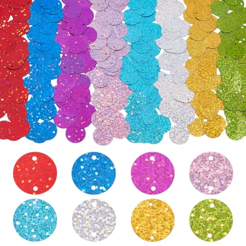 PH PandaHall 8 Farben Flache Runde Pailletten 320 Stück Craft Lose Pailletten 19mm Glitter Folie Sequin Paillettes Verschönerung Pailletten mit doppelten Löchern für DIY Party Kleidung Dekoration PH PandaHall 8 Farben Flache Runde Pailletten 320 Stück Craft Lose Pailletten 19mm Glitter Folie Sequin Paillettes Verschönerung Pailletten mit doppelten Löchern für DIY Party Kleidung Dekoration von PH PandaHall
