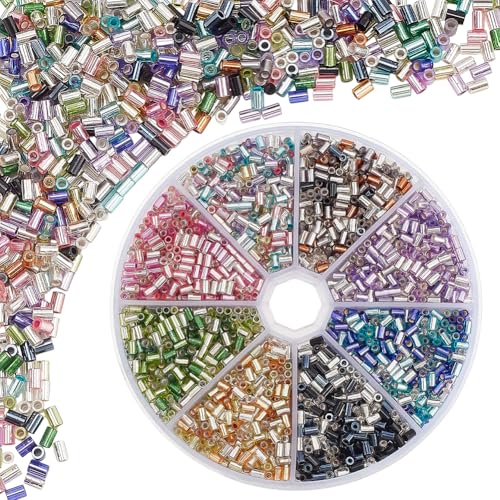 PH PandaHall 8 Farben Glasperlen 3040 Stück 4mm Röhrenperlen Lose Abstandsperlen Bastelperlen Für Die Herstellung von Perlen Für DIY Armbänder Und Halsketten PH PandaHall 8 Farben Glasperlen 3040 Stück 4mm Röhrenperlen Lose Abstandsperlen Bastelperlen Für Die Herstellung von Perlen Für DIY Armbänder Und Halsketten von PH PandaHall