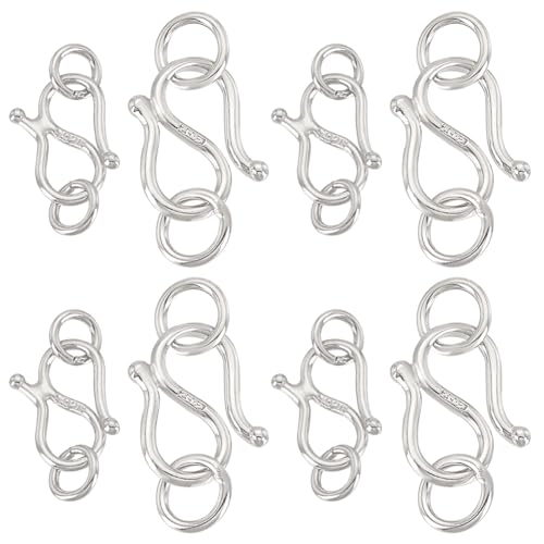 PH PandaHall 8 Sets 925 S Verschlüsse Aus Sterlingsilber Mit Verlöteten Ringverbindern Mit Geschlossenen Biegeringen Für Halsketten Armbänder Schmuckherstellung DIY Bastelarbeiten PH PandaHall 8 Sets 925 S Verschlüsse Aus Sterlingsilber Mit Verlöteten Ringverbindern Mit Geschlossenen Biegeringen Für Halsketten Armbänder Schmuckherstellung DIY Bastelarbeiten von PH PandaHall