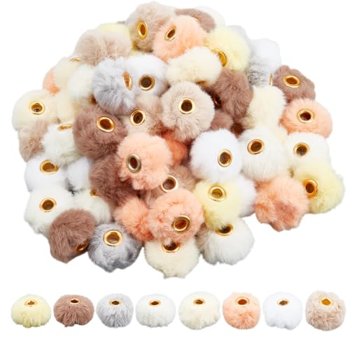 PH PandaHall 80 Stück 8 Farben Flauschige Perlen 20mm Pom Pom Perlen Weiße Flauschigeperle Braune Plüsch Kunststoffperle Für Schmuckherstellung Stifte Armband Halskette Weihnachten Zuhause Loch: 4mm PH PandaHall 80 Stück 8 Farben Flauschige Perlen 20mm Pom Pom Perlen Weiße Flauschigeperle Braune Plüsch Kunststoffperle Für Schmuckherstellung Stifte Armband Halskette Weihnachten Zuhause Loch: 4mm von PH PandaHall