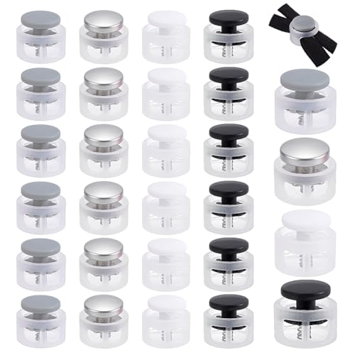 PH PandaHall 80 Stück Kordelstopper Aus Kunststoff Für Kordelzug 4 Farben Kordelstopper Verschluss 16.5mm Elastische Schnürsenkel Krawattenverschlüsse Für Taschen Jogginghosen Hüte von PH PandaHall