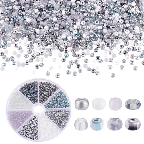 PH PandaHall 80g 3mm 8/0 Glasperlen 8 Farben Graue Serie Gefütterte Ponyperlen Taillenperlen Kleine Bastelperlen Winzige Abstandshalter Tschechische Perlen Für Armbänder Halsketten Schlüsselanhänger PH PandaHall 80g 3mm 8/0 Glasperlen 8 Farben Graue Serie Gefütterte Ponyperlen Taillenperlen Kleine Bastelperlen Winzige Abstandshalter Tschechische Perlen Für Armbänder Halsketten Schlüsselanhänger von PH PandaHall