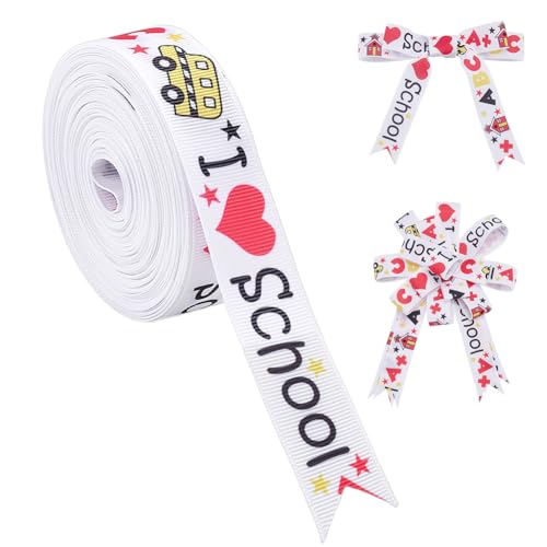 PH PandaHall 9,14m x 22mm Schulbeginn-Band, Alphabet-Buchstaben-Schulbastelband Geschenkband Willkommens-Grosgrain-Bänder für Schuldekoration, DIY Basteln, Erste Schultag PH PandaHall 9,14m x 22mm Schulbeginn-Band, Alphabet-Buchstaben-Schulbastelband Geschenkband Willkommens-Grosgrain-Bänder für Schuldekoration, DIY Basteln, Erste Schultag von PH PandaHall