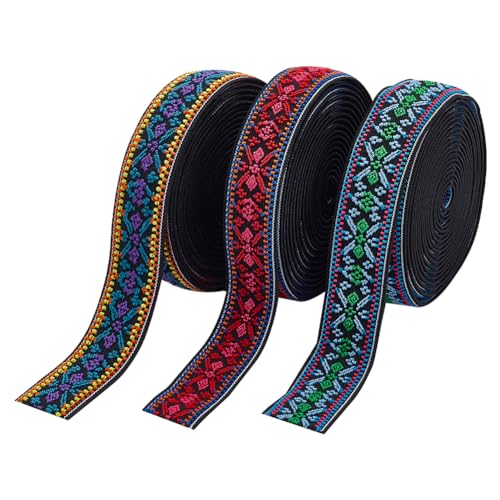 PH PandaHall 9 Yards 3 Farben Elastisches Jacquardband Ethnisch Bestickter Besatz Boho Jacquardband Vintage Gewebter Stoffbesatz Für Gurtband Kleidungsstück Nähzubehör PH PandaHall 9 Yards 3 Farben Elastisches Jacquardband Ethnisch Bestickter Besatz Boho Jacquardband Vintage Gewebter Stoffbesatz Für Gurtband Kleidungsstück Nähzubehör von PH PandaHall
