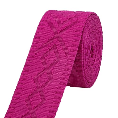 PH PandaHall 9.14 m Besticktes Webband Mit Rautenmuster 38mm Jacquard Besatzband In Reiner Farbe Zum Nähen von Taschengurten DIY Kleidungsdekoration von PH PandaHall