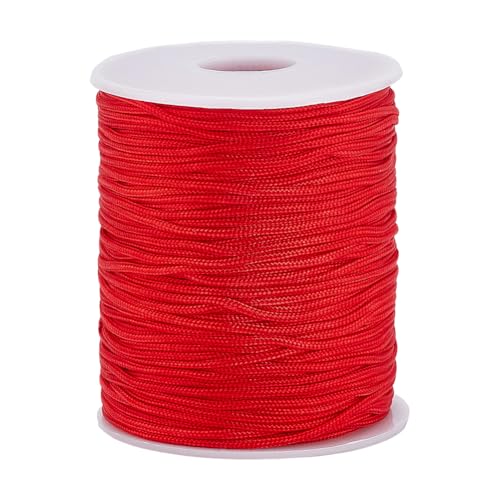 PH PandaHall Rote Nylonschnur für Armbänder Perlenschnur Armband Schnur Jalousie-Schnur Geflochtene Lift Shade Schnur Windspiel-Ersatzschnur für Armband Windows Crafts Reparatur, 91mx1.5mm PH PandaHall Rote Nylonschnur für Armbänder Perlenschnur Armband Schnur Jalousie-Schnur Geflochtene Lift Shade Schnur Windspiel-Ersatzschnur für Armband Windows Crafts Reparatur, 91mx1.5mm von PH PandaHall