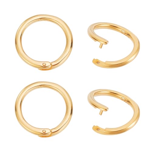 PH PandaHall 925 Biegeringe Aus Sterlingsilber 4 Stück O Ringe Schnappring Schmuckverbinder Für Die Herstellung von Halsketten Und Armbändern DIY Basteln 12mm PH PandaHall 925 Biegeringe Aus Sterlingsilber 4 Stück O Ringe Schnappring Schmuckverbinder Für Die Herstellung von Halsketten Und Armbändern DIY Basteln 12mm von PH PandaHall