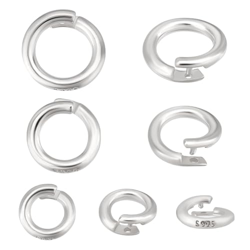 PH PandaHall 925 Biegeringe Aus Sterlingsilber 8 Stück 3 Größen O Ringe Schnappring Schmuckverbinder Für Halsketten Armbänder Herstellung von DIY Bastelarbeiten 6/8/10mm PH PandaHall 925 Biegeringe Aus Sterlingsilber 8 Stück 3 Größen O Ringe Schnappring Schmuckverbinder Für Halsketten Armbänder Herstellung von DIY Bastelarbeiten 6/8/10mm von PH PandaHall
