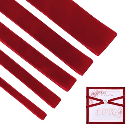 PH PandaHall 95 Yards Rotes Samtband Einseitiges Samtband 5 Größen Weiches Rotes Satinbandbesatz Für Schleife Haarband Blumenstrauß Geschenkverpackung 10~38mm PH PandaHall 95 Yards Rotes Samtband Einseitiges Samtband 5 Größen Weiches Rotes Satinbandbesatz Für Schleife Haarband Blumenstrauß Geschenkverpackung 10~38mm von PH PandaHall