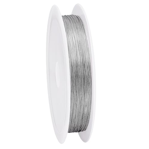 PH PandaHall Basteldraht, 19 Stränge, 304 Edelstahl, Perlendraht, 0,000 cm, Schmuckdraht für Halsketten, Armbänder, Schmuckherstellung, Drahtwickeln, Basteln von PH PandaHall