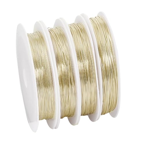 PH PandaHall Basteldraht Zur Schmuckherstellung 80M 14K Vergoldeter Kupferdraht Goldschmuckdraht Metallperlendraht Zur Schmuckherstellung 22~28 Spur PH PandaHall Basteldraht Zur Schmuckherstellung 80M 14K Vergoldeter Kupferdraht Goldschmuckdraht Metallperlendraht Zur Schmuckherstellung 22~28 Spur von PH PandaHall
