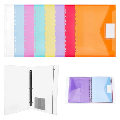 PH PandaHall Binder Mappen mit 8 Farben Taschen Trennwand 3-Ring Projekt Organizer Binder 11 Löcher Dateien Umschläge mit Etikett Dokumentenaufbewahrungstasche für Schule, Hausbedarf, Letter Size PH PandaHall Binder Mappen mit 8 Farben Taschen Trennwand 3-Ring Projekt Organizer Binder 11 Löcher Dateien Umschläge mit Etikett Dokumentenaufbewahrungstasche für Schule, Hausbedarf, Letter Size von PH PandaHall