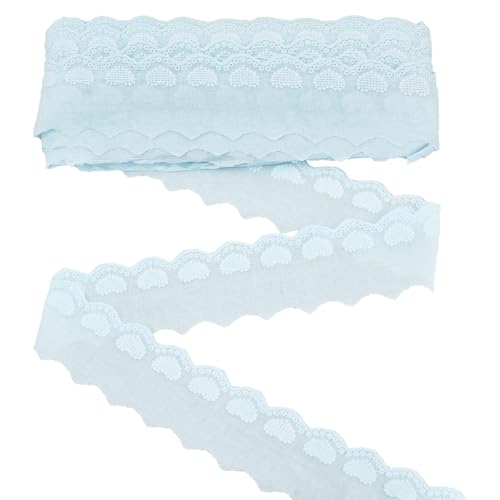 PH PandaHall Blaues Baumwoll-Spitzenband, Herzmuster, Spitzenbesatz, 5,3 cm breit, mit Ösen, Stoffbesatz, gewellter Rand, florales besticktes Band zum Nähen von Kleid, Kleidung, DIY, Heimdekoration PH PandaHall Blaues Baumwoll-Spitzenband, Herzmuster, Spitzenbesatz, 5,3 cm breit, mit Ösen, Stoffbesatz, gewellter Rand, florales besticktes Band zum Nähen von Kleid, Kleidung, DIY, Heimdekoration von PH PandaHall