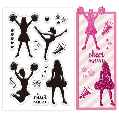 PH PandaHall Cheerleading Clear Stamps for Card Making, Cheerleader Rubber Stamps Transparent Cheer Squad Paper Craft Stamps for DIY Scrapbooking Stamps Decoration Paper Photo Card Album Crafting von PH PandaHall