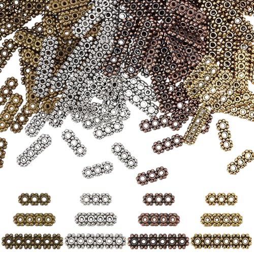 PH PandaHall Distanzhalter im tibetischen Stil, 3/4/6 Loch, rechteckig, Schmuck-Abstandhalter, Metallstrang-Trenner, Halskettenverbinder für mehrsträngige Halsketten, Armbänder, Schmuckherstellung PH PandaHall Distanzhalter im tibetischen Stil, 3/4/6 Loch, rechteckig, Schmuck-Abstandhalter, Metallstrang-Trenner, Halskettenverbinder für mehrsträngige Halsketten, Armbänder, Schmuckherstellung von PH PandaHall