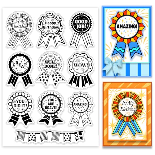 PH PandaHall Ermutigendes Zeichen Klarer Stempel für Kartenherstellung, Geburtstag Medaille Silikonstempel Happy Birthday Transparenter Gummistempel für Scrapbooking, Journal, Geschenkanhänger PH PandaHall Ermutigendes Zeichen Klarer Stempel für Kartenherstellung, Geburtstag Medaille Silikonstempel Happy Birthday Transparenter Gummistempel für Scrapbooking, Journal, Geschenkanhänger von PH PandaHall
