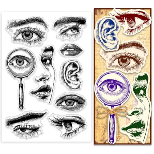 PH PandaHall Face Clear Stempel Fünf Sinne Transparenter Silikonstempel Auge Augenbraue Lippen Ohr Nasen Gummistempel Siegel für Kartenherstellung Basteln Dekoration DIY Scrapbooking Supplies 16x11 cm PH PandaHall Face Clear Stempel Fünf Sinne Transparenter Silikonstempel Auge Augenbraue Lippen Ohr Nasen Gummistempel Siegel für Kartenherstellung Basteln Dekoration DIY Scrapbooking Supplies 16x11 cm von PH PandaHall
